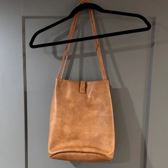 Tan Bucket Bag with Tassel - Picture 3 of 6